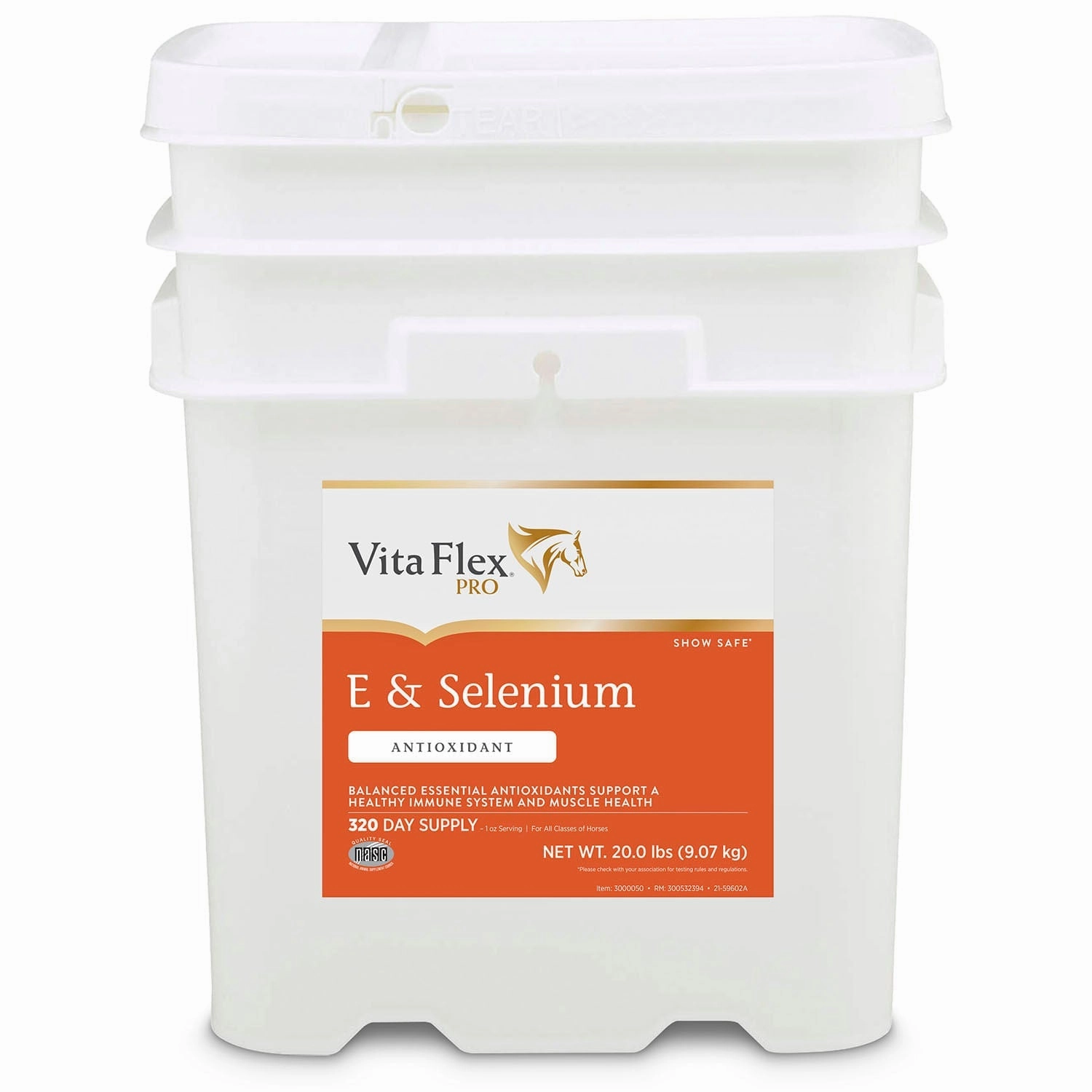 Vita Flex E and Selenium Supplement for Horses, Balanced Essential Antioxidants