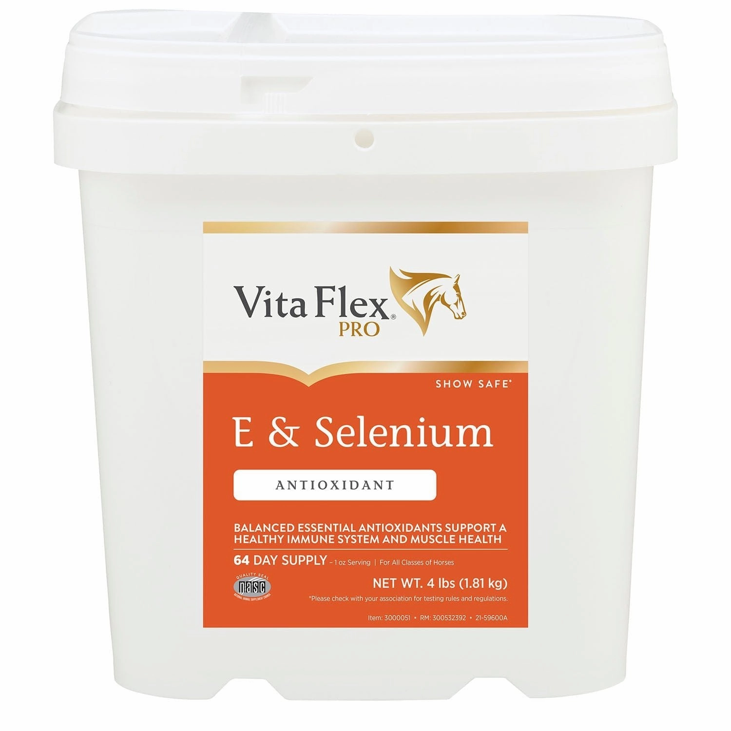 Vita Flex E and Selenium Supplement for Horses, Balanced Essential Antioxidants poultry remedies poultry supplement goat vitamins sheep probiotics animal health boost