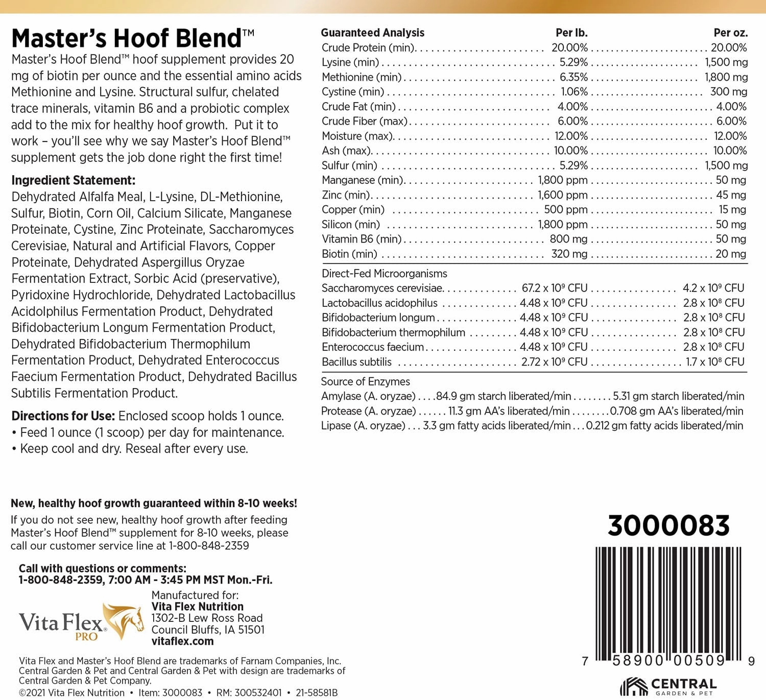 Vita Flex Pro Master's Hoof Blend Formula