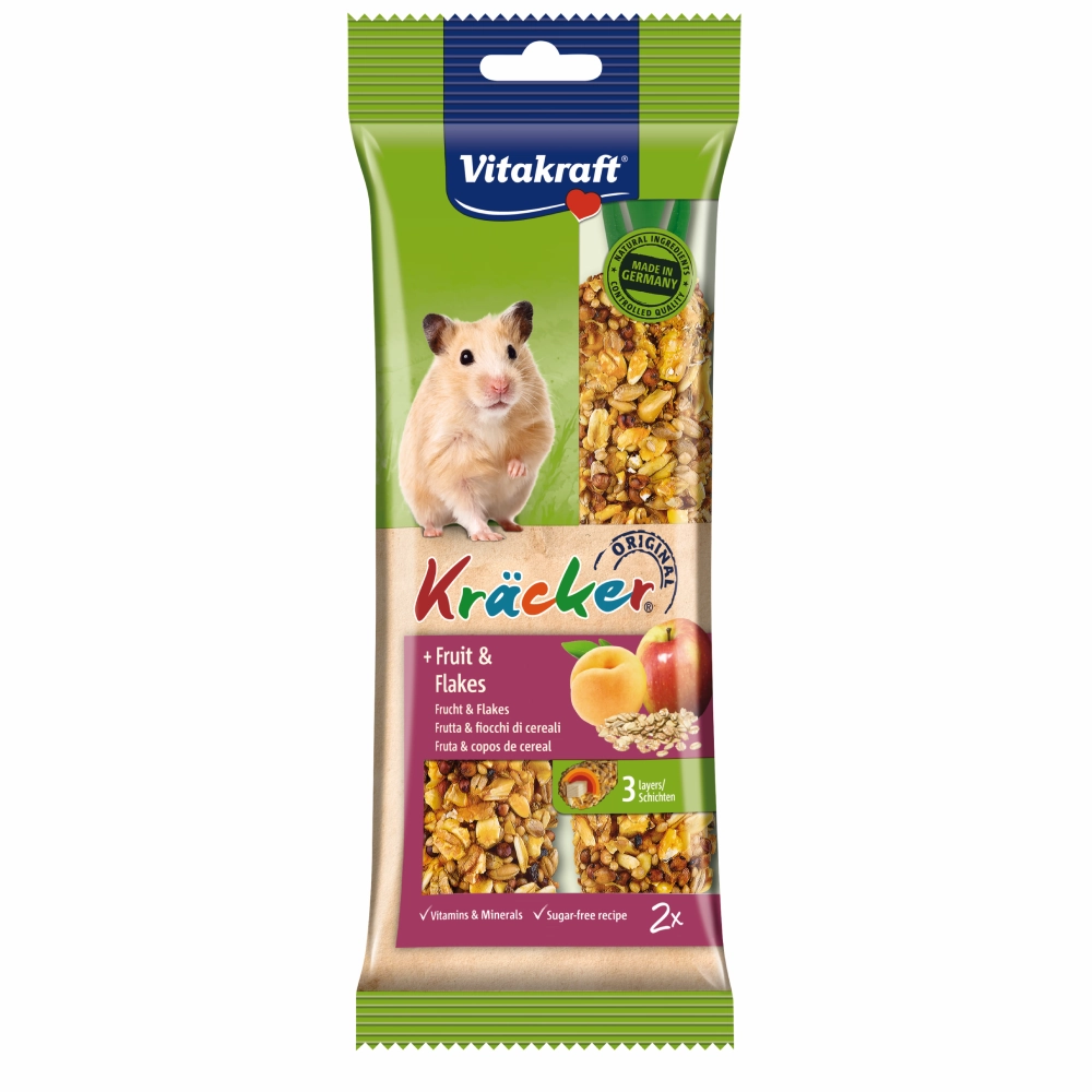 Vitakraft Kracker Fruit & Flakes Hamster 2pcs puppy starter kit puppy crate puppy collar puppy pee pad puppy food