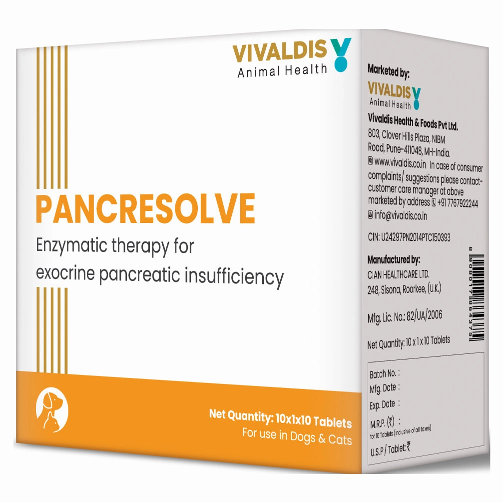 Vivaldis Pancresolve Tablet for Dogs and Cats