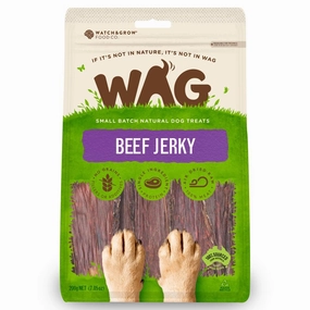 WAG Beef Jerky Grain-Free Dog Treats 200g dog supplies dog food toys accessories dog bed