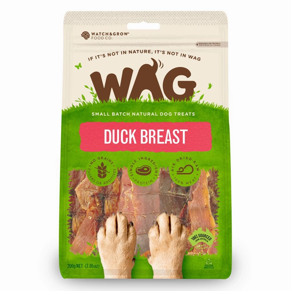 WAG Duck Breast Jerky Grain-Free Dog Treats 200g dog supplies dog food toys accessories dog bed