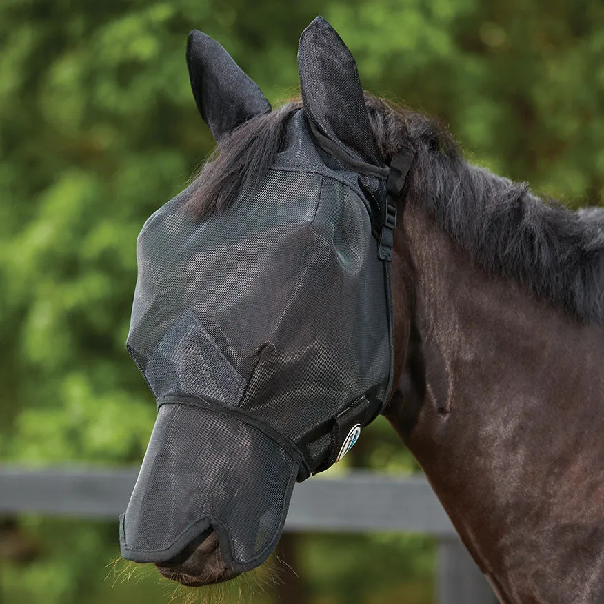 Weather Beeta ComFITec Double Dart Deluxe Fly Mask with Ears & Nose