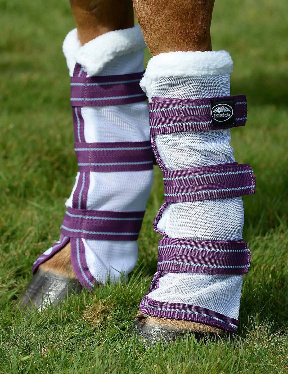 WeatherBeeta ComFITec Airflow Mesh Leg Wraps, White/ Violet/ Blue