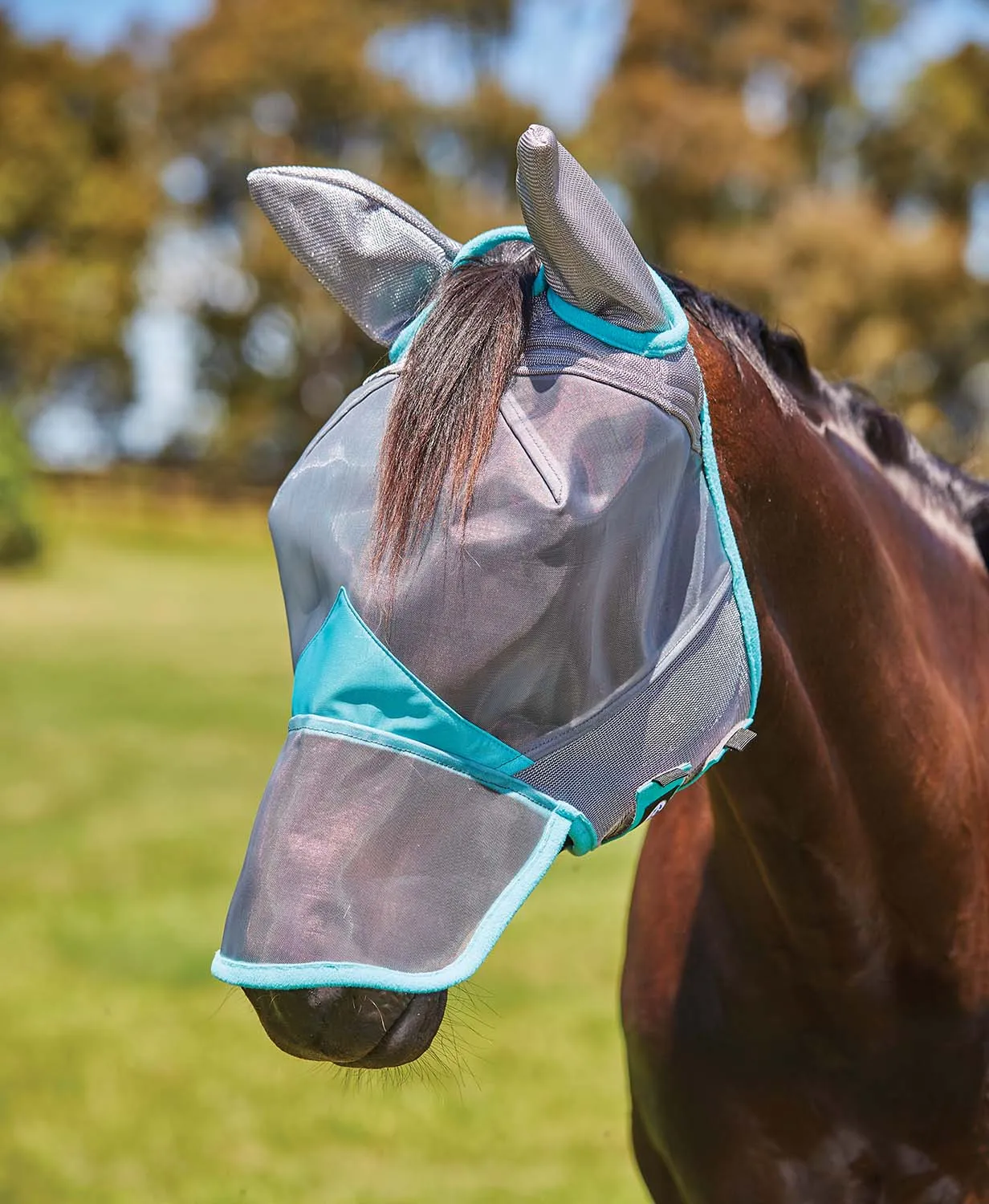Weatherbeeta ComFITec Deluxe Fine Mesh Horse Fly Mask with Ears & Nose