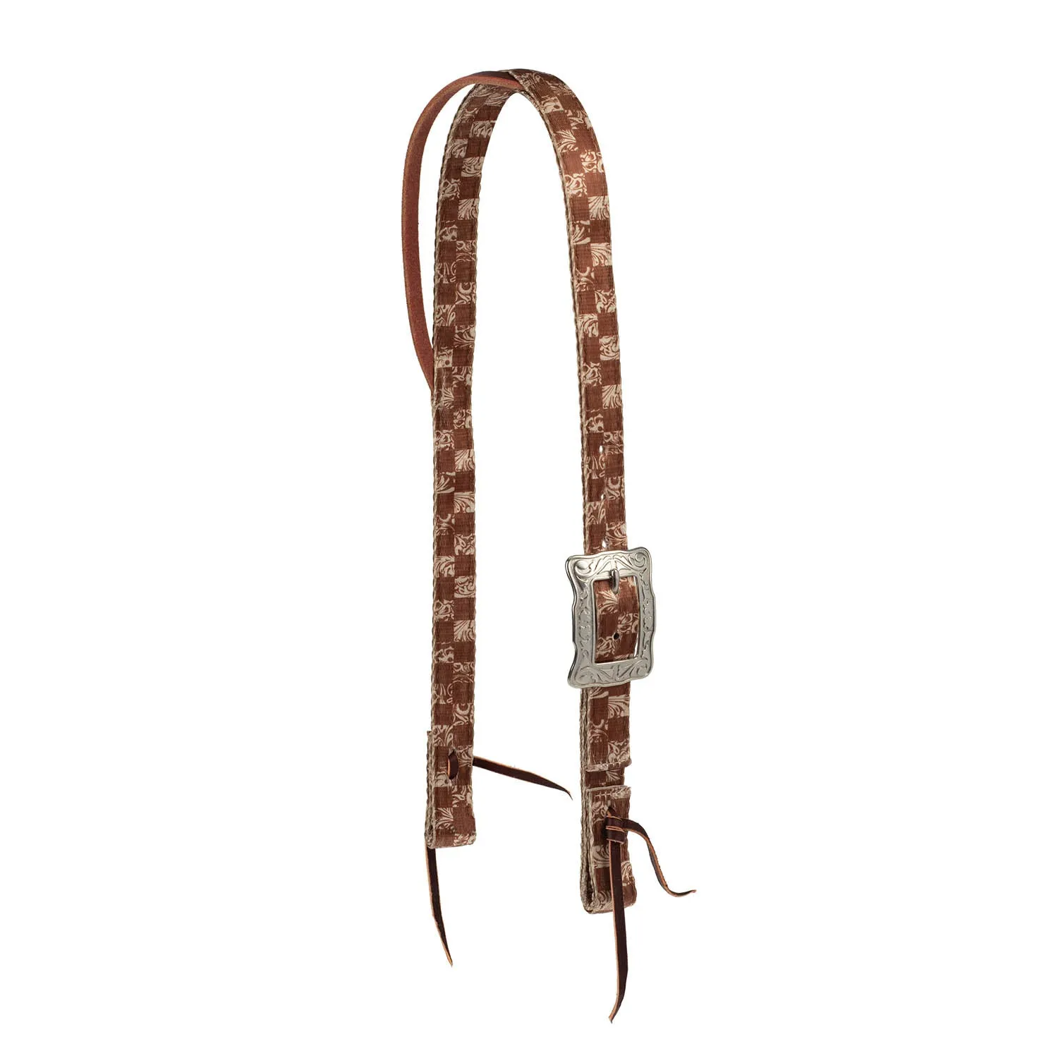 Weaver Patterned Nylon Split Ear Headstall for Horses