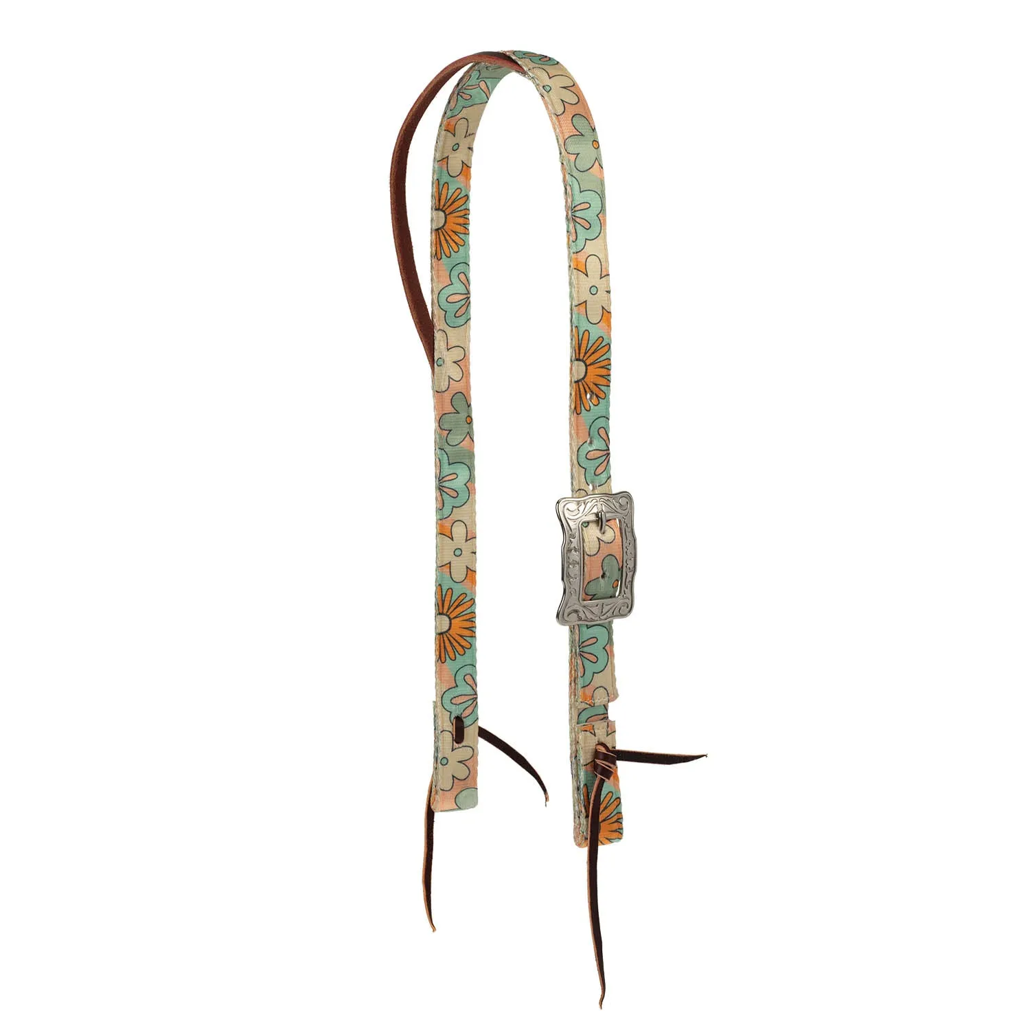 Weaver Patterned Nylon Split Ear Headstall for Horses