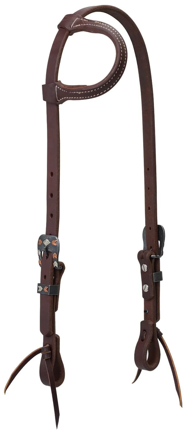 Weaver Working Tack Chevron Designer Hardware Sliding Ear Headstall