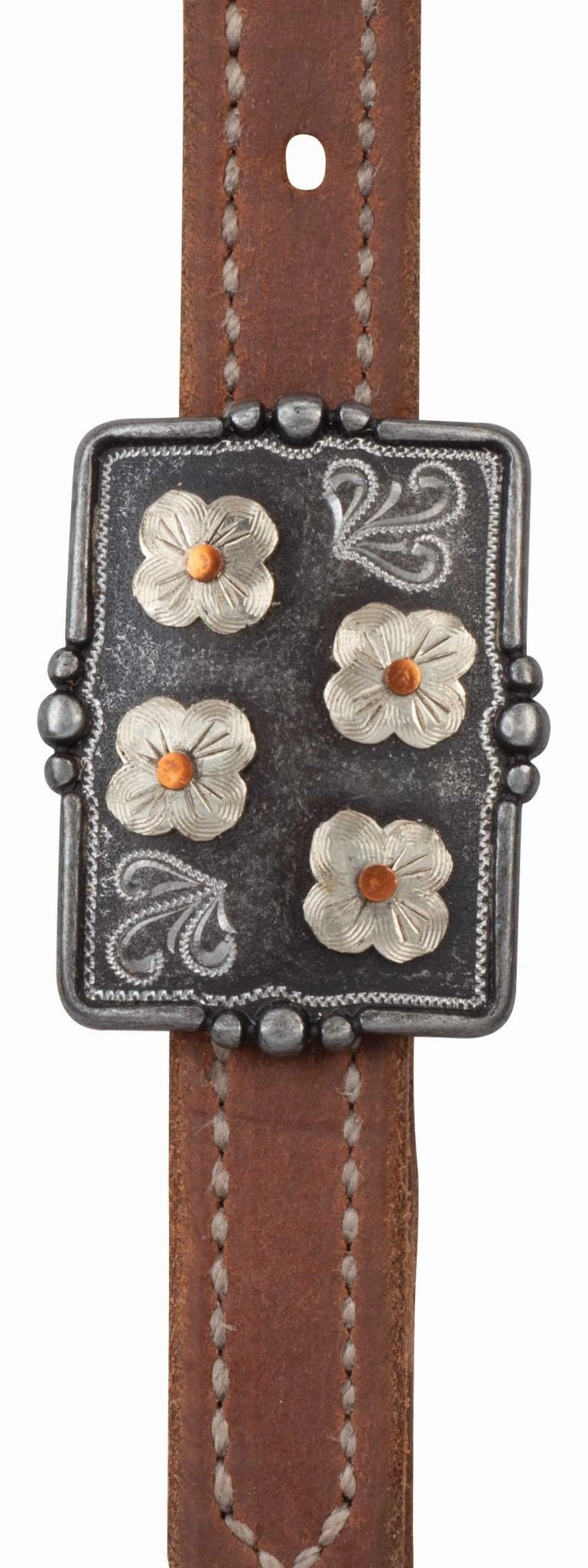 Weaver ProTack Silver Flower Split Ear Headstall