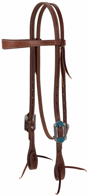 Weaver ProTack Turquoise Flower Browband Headstall cat fur care cat grooming tools cat deshedding brush cat bath kit cat nail trimmer