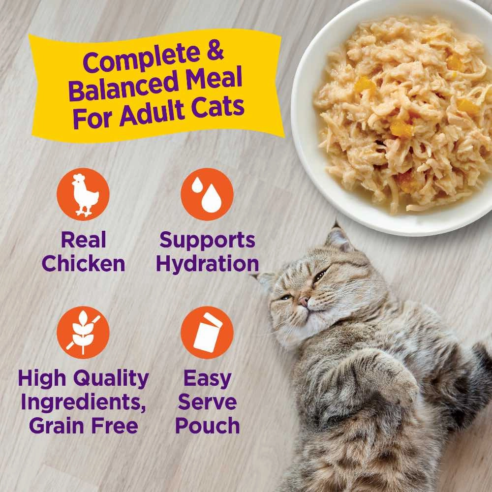 Wellness Appetizing Entrees Shredded Chicken Adult Pouch Cat Food 1.4oz