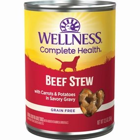 Wellness Complete Health Beef Stew With Carrots & Potatoes Grain-Free Canned Dog Food 354g dog sweater dog tuxedo dog dress holiday dog outfit dog birthday shirt