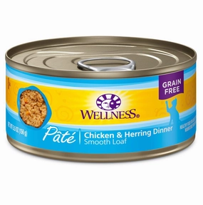 Wellness Complete Health Chicken & Herring Pate Grain-Free Canned Cat Food 156g cat snacks catnip treats healthy cat food cat reward treats low calorie cat food