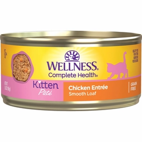 Wellness Complete Health Chicken Pate Grain-Free Kitten Canned Cat Food 5.5oz cat snacks catnip treats healthy cat food cat reward treats low calorie cat food