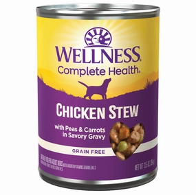 Wellness Complete Health Chicken Stew With Peas & Carrots Grain-Free Canned Dog Food 354g dog sweater dog tuxedo dog dress holiday dog outfit dog birthday shirt