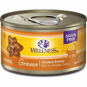 Wellness Complete Health Gravies Chicken Entree Grain-Free Canned Cat Food 85g cat snacks catnip treats healthy cat food cat reward treats low calorie cat food