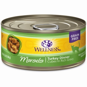 Wellness Complete Health Morsels Cubed Turkey Dinner Grain-Free Canned Cat Food 156g cat snacks catnip treats healthy cat food cat reward treats low calorie cat food