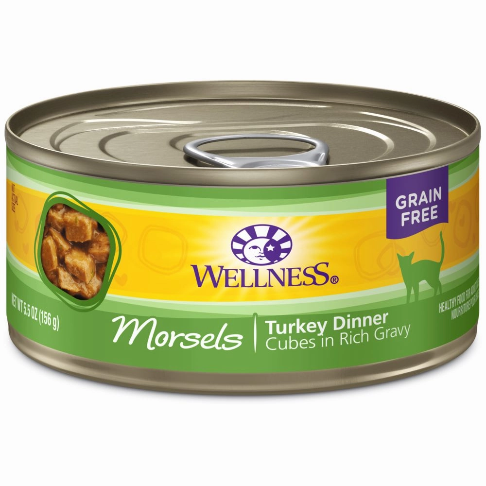 Wellness Complete Health Morsels Cubed Turkey Dinner Grain-Free Canned Cat Food 156g cat snacks catnip treats healthy cat food cat reward treats low calorie cat food