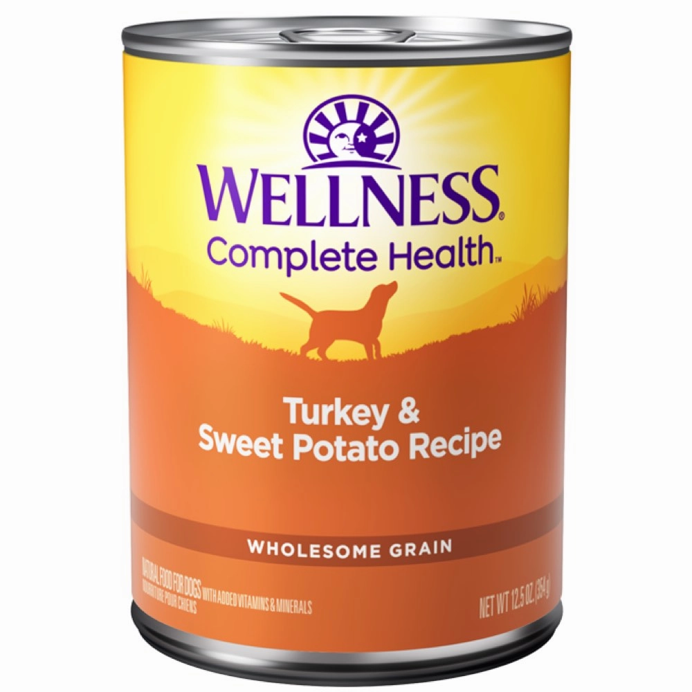 Wellness Complete Health Turkey & Sweet Potato Canned Dog Food 354g dog supplies dog food toys accessories dog bed