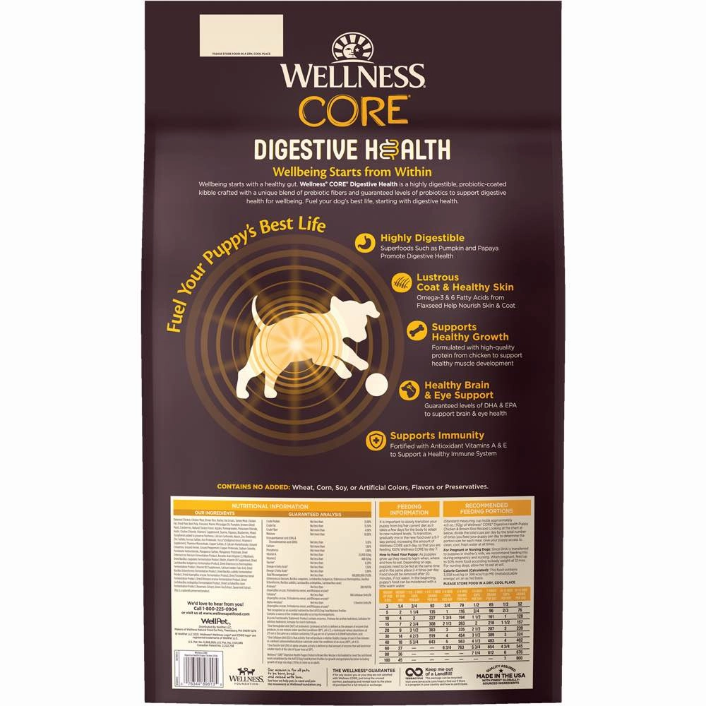 Wellness CORE Digestive Health Chicken & Brown Rice Puppy Dry Dog Food