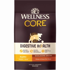 Wellness CORE Digestive Health Chicken & Brown Rice Puppy Dry Dog Food dog supplies dog food toys accessories dog bed