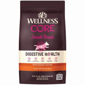 Wellness CORE Digestive Health Chicken & Brown Rice Small Breed Adult Dry Dog Food 12lb dog supplies dog food toys accessories dog bed