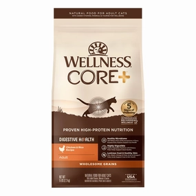 Wellness CORE Digestive Health Chicken & Rice Adult Dry Cat Food cat snacks catnip treats healthy cat food cat reward treats low calorie cat food