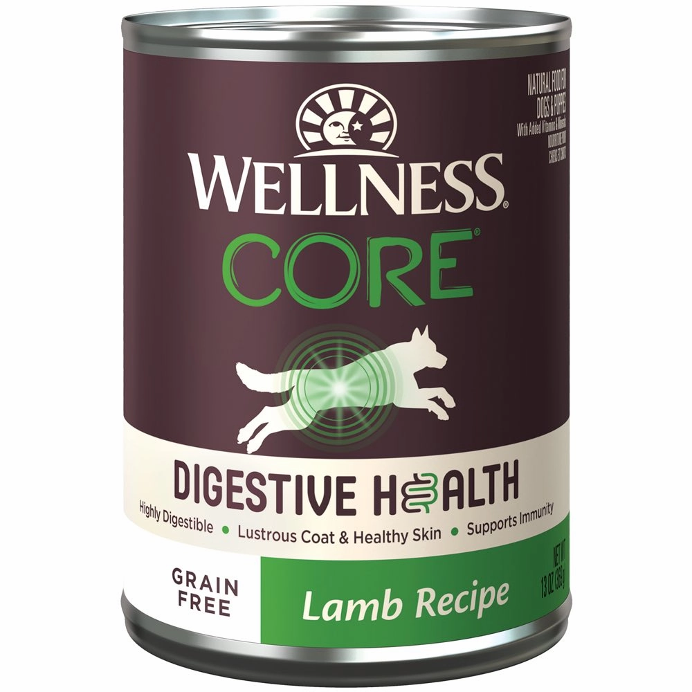 Wellness CORE Digestive Health Lamb Grain-Free Canned Dog Food 13oz dog supplies dog food toys accessories dog bed