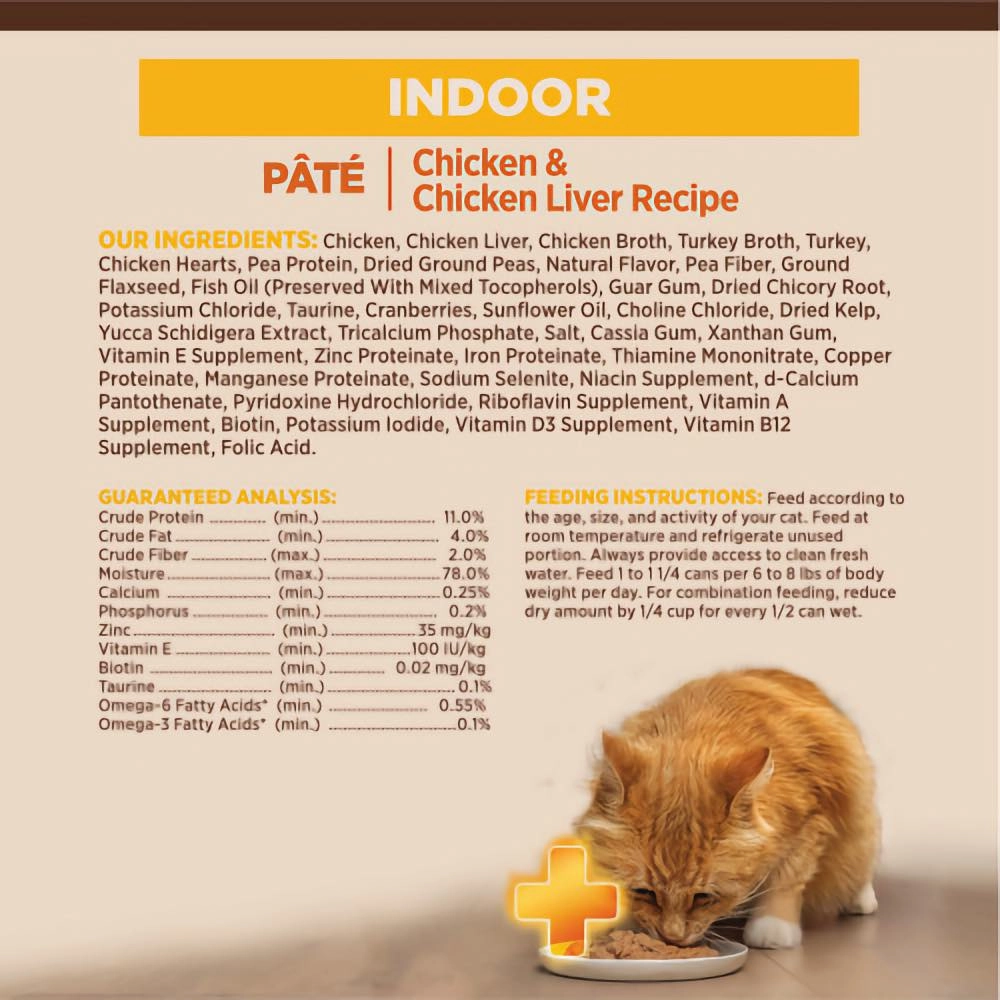 Wellness CORE  Pate Indoor Chicken & Chicken Liver Grain-Free Canned Cat Food 156g