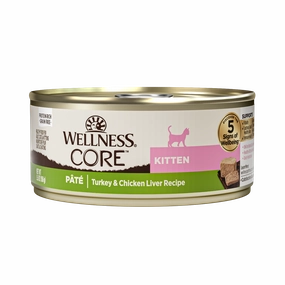 Wellness CORE Pate Kitten Turkey & Chicken Liver Grain-Free Canned Cat Food 156g cat snacks catnip treats healthy cat food cat reward treats low calorie cat food