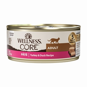 Wellness CORE Pate Turkey & Duck Grain-Free Canned Cat Food 156g cat snacks catnip treats healthy cat food cat reward treats low calorie cat food