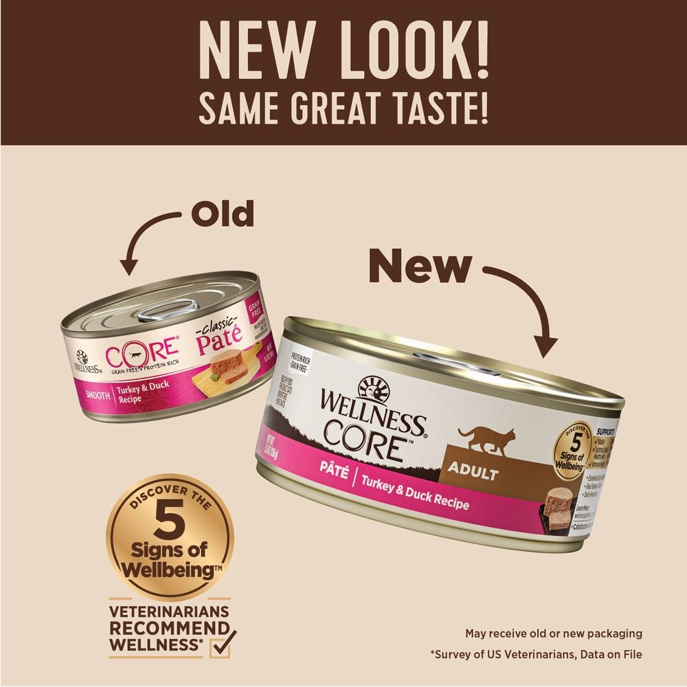 Wellness CORE Pate Turkey & Duck Grain-Free Canned Cat Food 156g