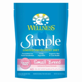 Wellness Simple Grain-Free Small Breed Salmon & Potato Adult Dry Dog Food 4lb dog supplies dog food toys accessories dog bed