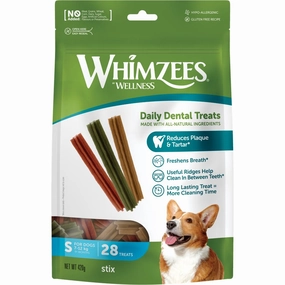 Whimzees Stix Small Grain-Free Dental Dog Treats 28pc dog supplies dog food toys accessories dog bed