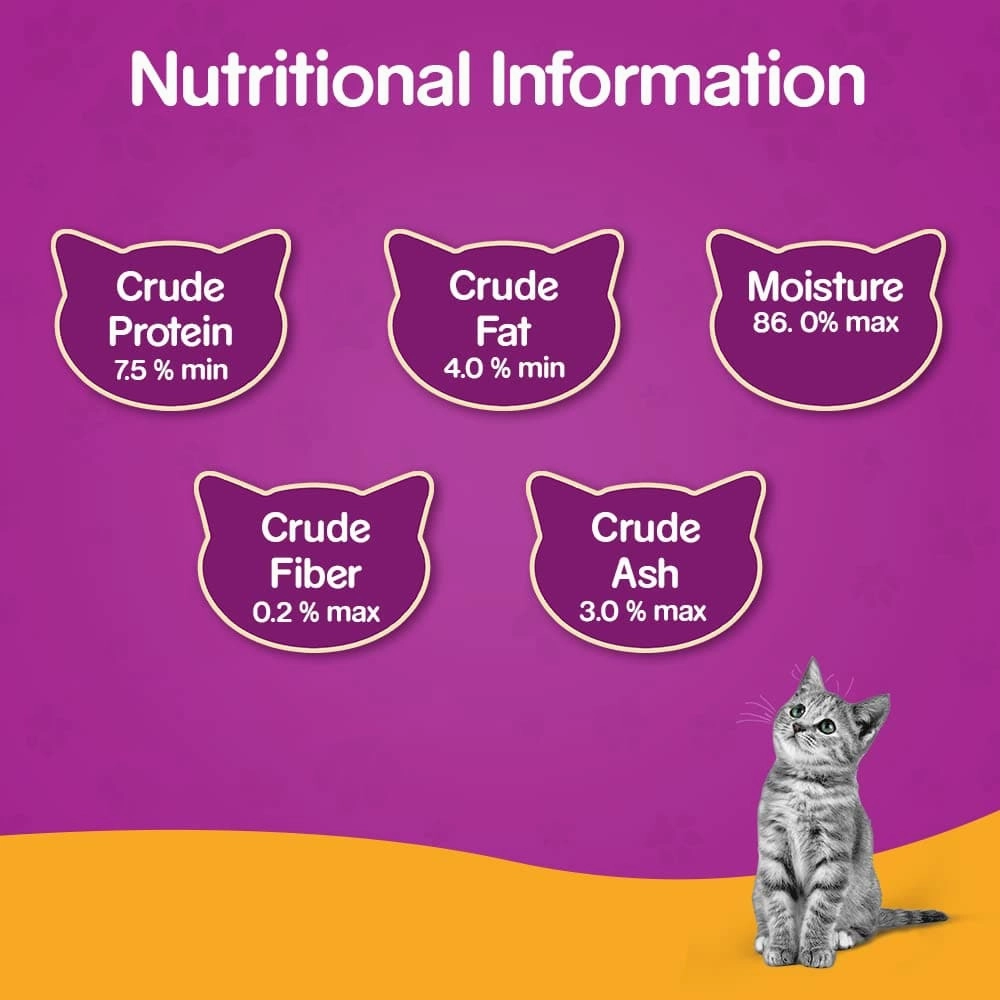 Whiskas Chicken in Gravy Meal Kitten Wet Food and Ocean Fish Kitten Dry Food Combo