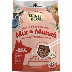 Wishbone Mix & Munch Beef & Venison Grain-Free Freeze-Dried Raw Food Dog Food Topper 350g horse supplement horse vitamins animal probiotics livestock digestive aid horse immune booster