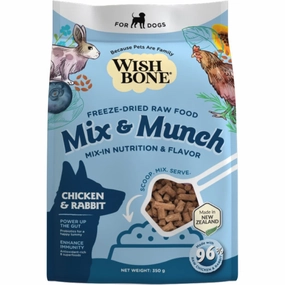 Wishbone Mix & Munch Chicken & Rabbit Grain-Free Freeze-Dried Raw Food Dog Food Topper 350g dog supplies dog food toys accessories dog bed