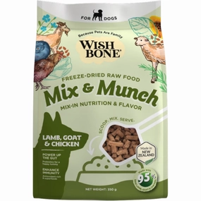 Wishbone Mix & Munch Lamb, Goat & Chicken Grain-Free Freeze-Dried Raw Food Dog Food Topper 350g horse supplement horse vitamins animal probiotics livestock digestive aid horse immune booster