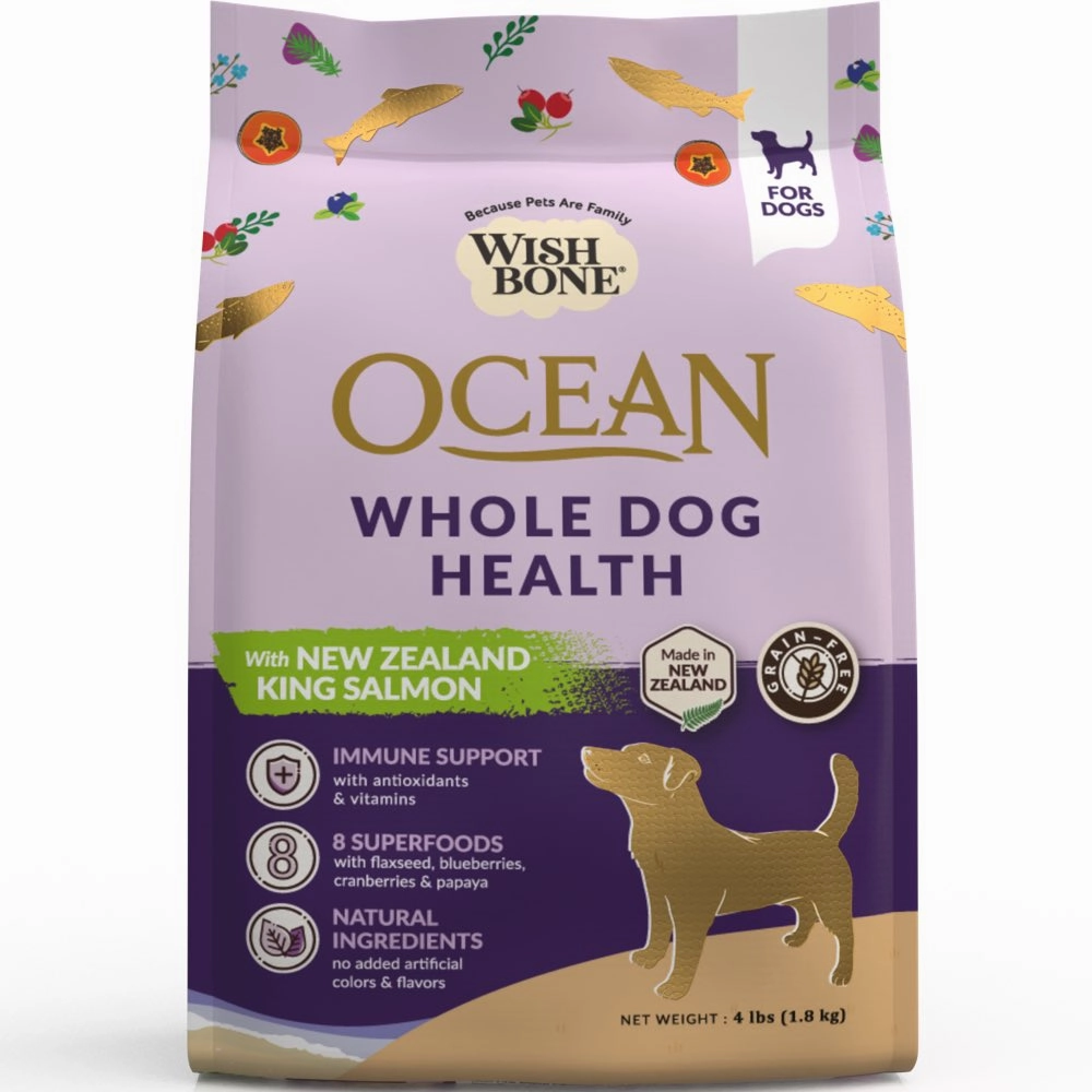 Wishbone Ocean New Zealand King Salmon Grain-Free Dry Dog Food dog supplies dog food toys accessories dog bed