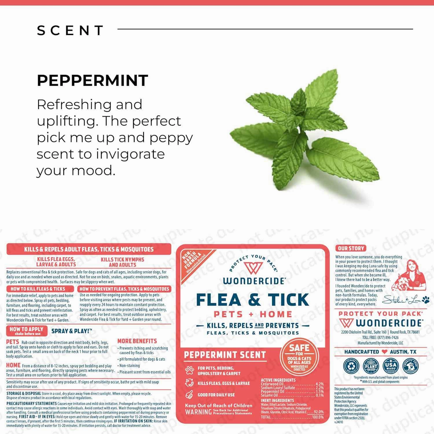 Wondercide Flea, Tick & Mosquito Control Spray for Pets   Home