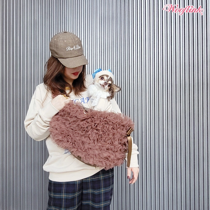 Wooflink Hug Me Bag Tulle in Chestnut