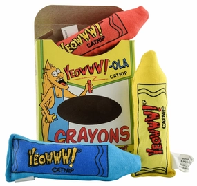 Yeowww!-ola Catnip Cat Toys Crayons 3 Pack cat beds cat scratching post cat shampoo cat tunnel cat brush