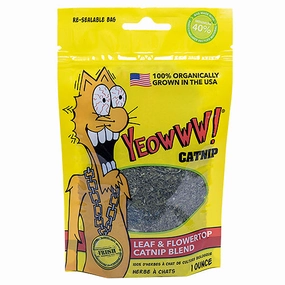 Yeowww! Organic Catnip Leaf & Flowertop Catnip Blend cat grooming cat shampoo cat conditioner cat comb cat grooming glove
