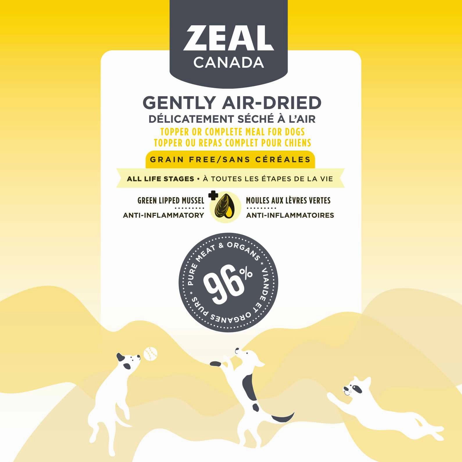 Zeal Canada Gently Air-Dried Chicken Recipe Dry Dog Food 1lb