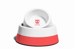 Zee.Dog Dog Bowl (Coral) dog travel bowl foldable dog bowl dog water dispenser automatic dog feeder raised dog bowl