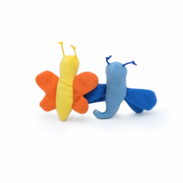 ZippyClaws 2-Pack - Butterfly and Dragonfly Cat Toy