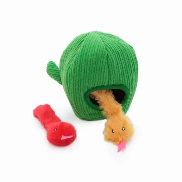 ZippyClaws Burrow Snakes in Cactus Cat Toy