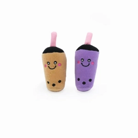 ZippyClaws NomNomz - 2-Pack Milk Tea and Taro Cat Toy cat supplies cat house cat tree cat feeder cat collar