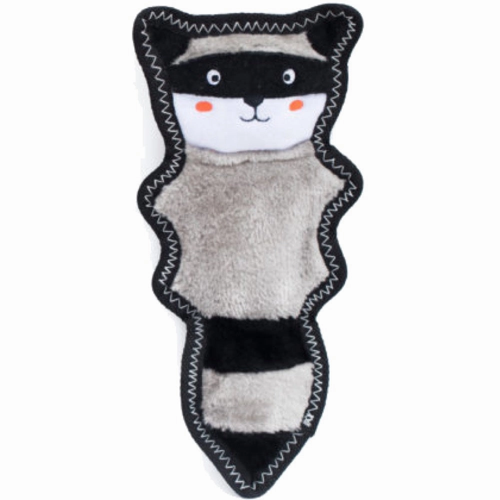 ZippyPaws Z-Stitch Skinny Peltz Raccoon Dog Toy dog travel bowl foldable dog bowl dog water dispenser automatic dog feeder raised dog bowl